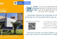 Consulado de Colombia en Antofagasta realizará un Consulado Móvil en Copiapó del 8 al 10 de septiembre de 2021