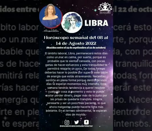 HORÓSCOPO SEMANAL Del 08 al 14 de Agosto de 2022