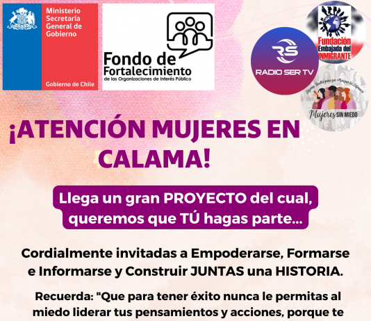 ¡ATENCIÓN MUJERES EN CALAMA!
